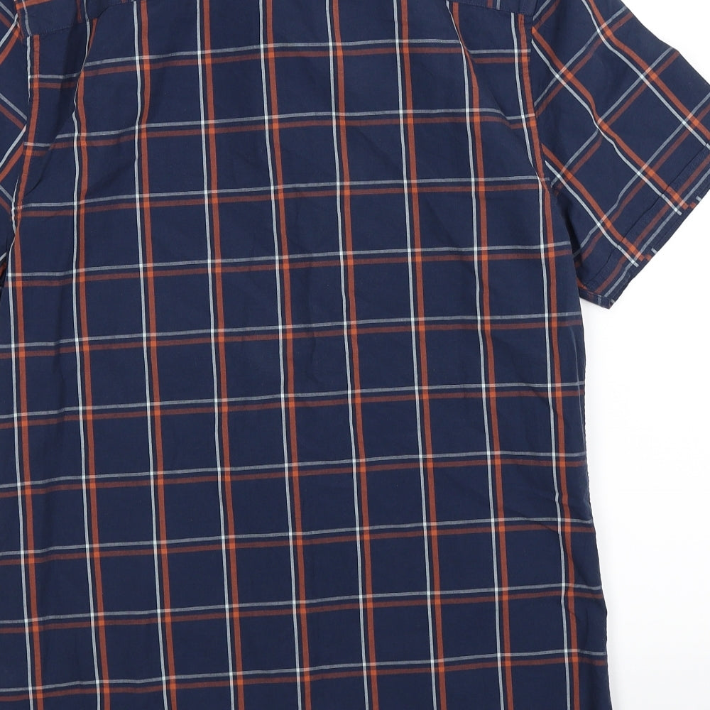 F&F Mens Blue Check   Button-Up Size S