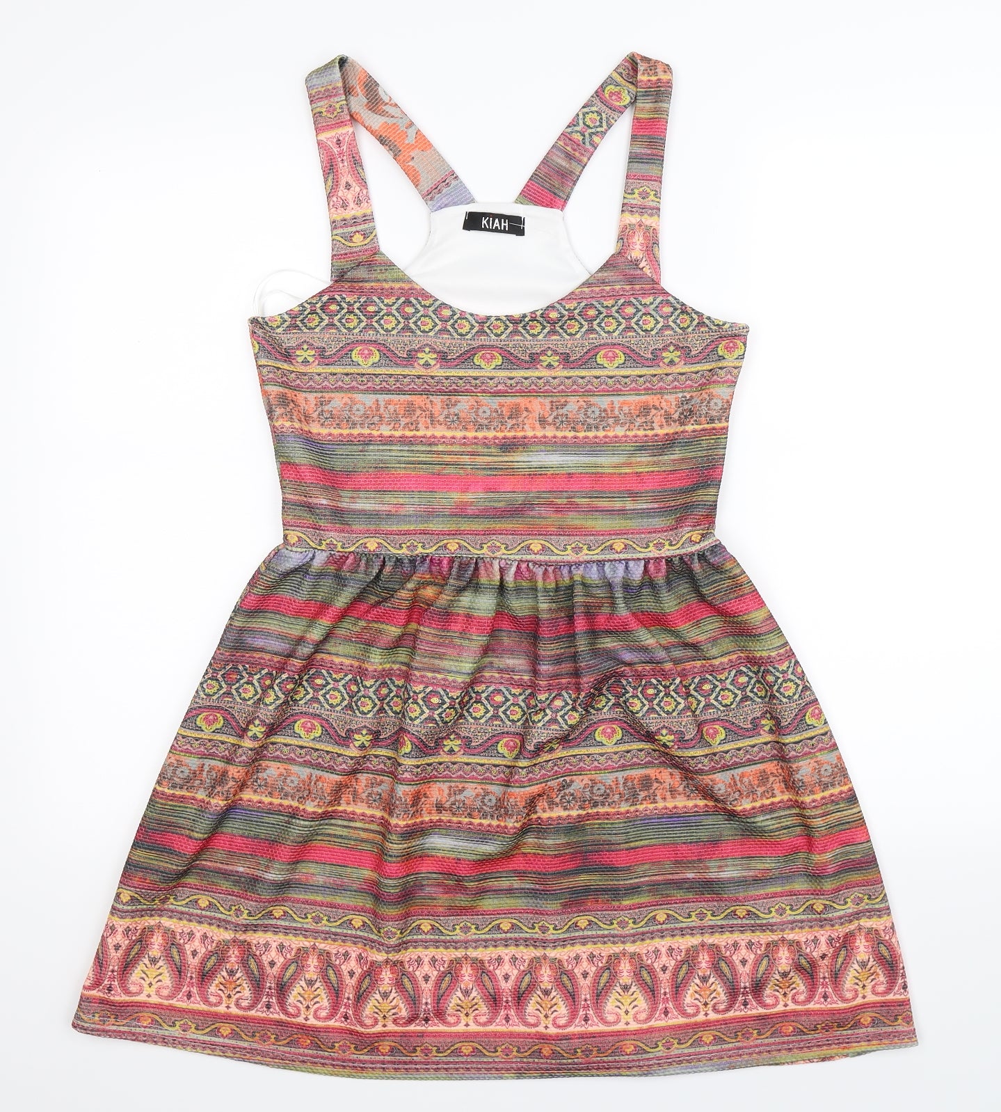 Kiah Womens Multicoloured Striped  Fit & Flare  Size 14
