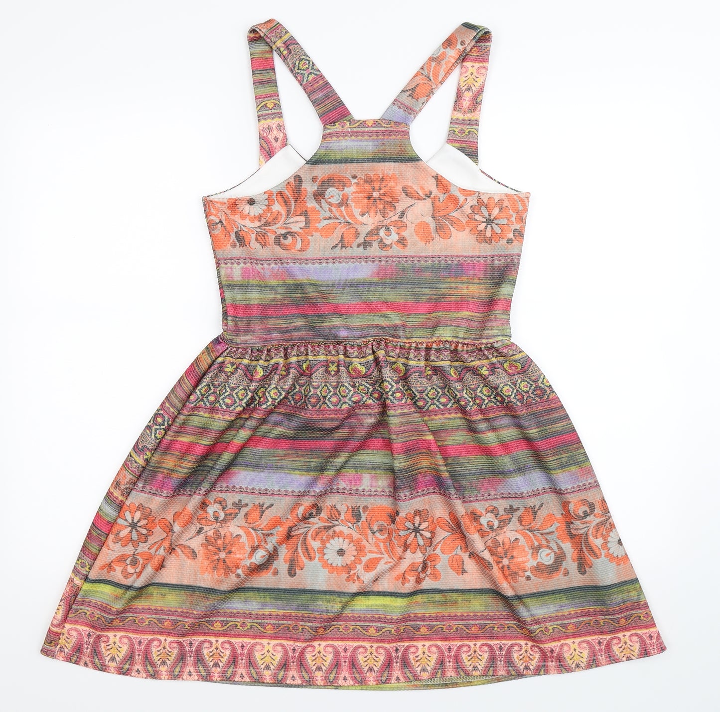 Kiah Womens Multicoloured Striped  Fit & Flare  Size 14