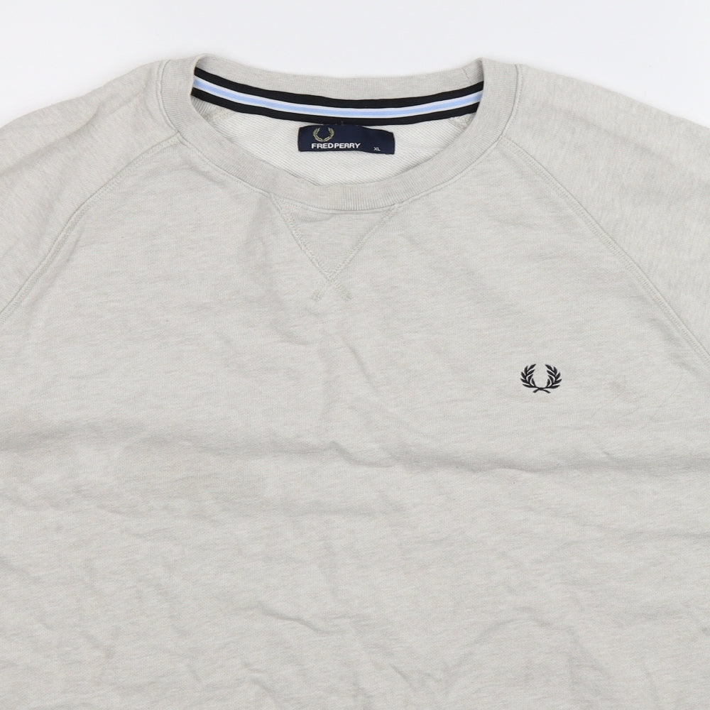 Fred Perry Mens Grey   Pullover Sweatshirt Size XL