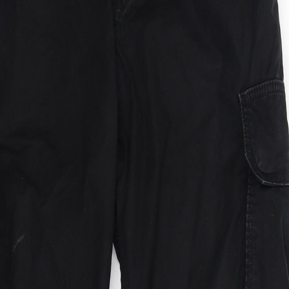 Divided Mens Black   Cargo Trousers Size 32 L30 in