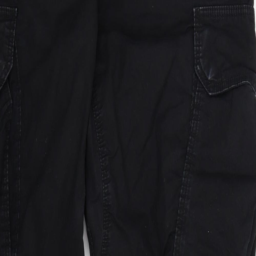 Divided Mens Black   Cargo Trousers Size 32 L30 in