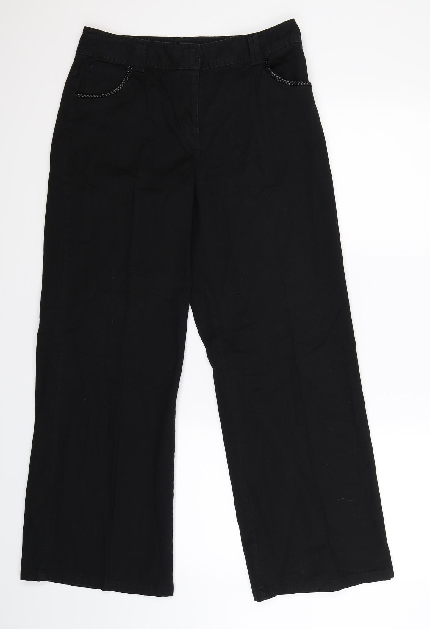 BM Womens Black   Trousers  Size 12 L30 in