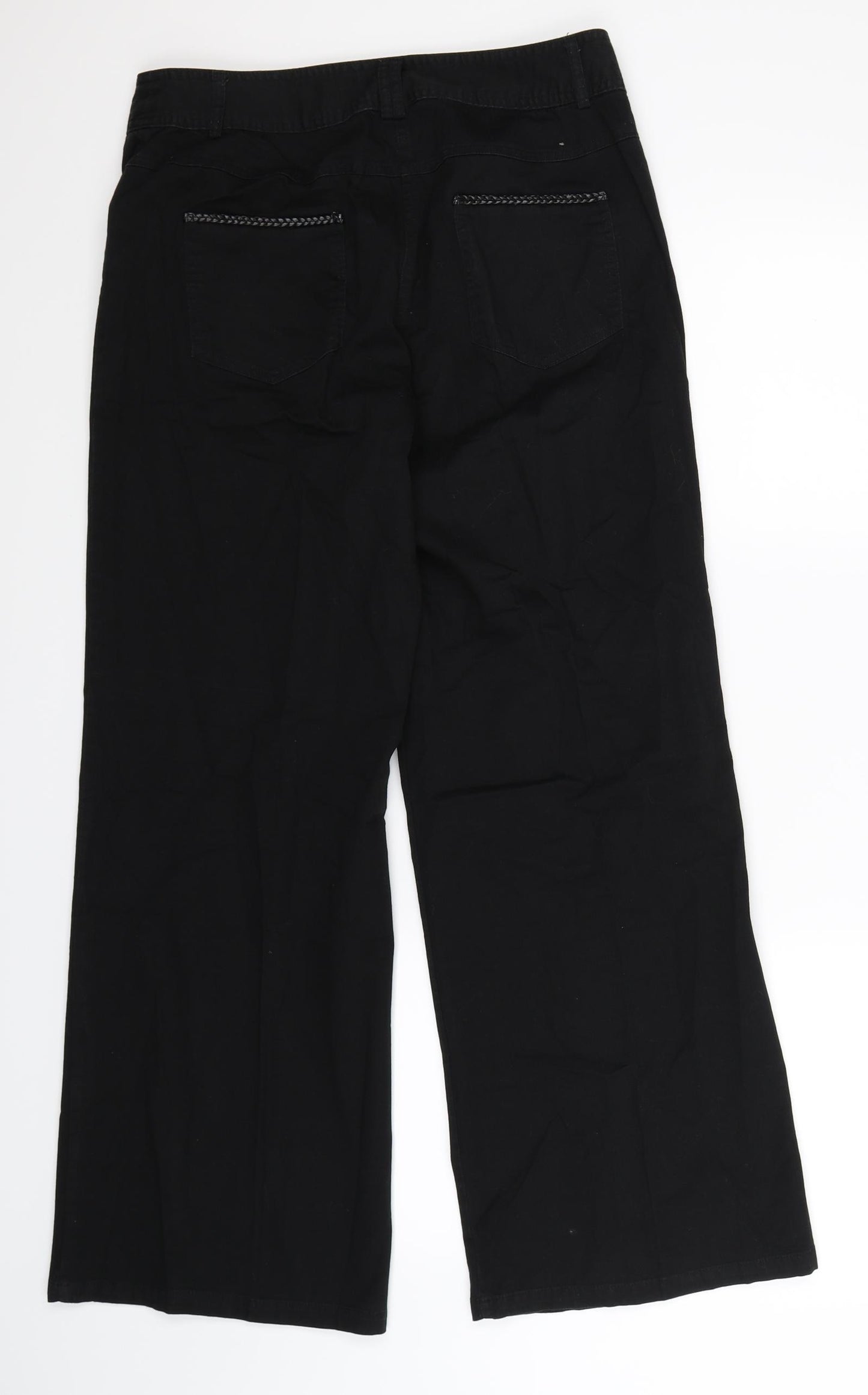 BM Womens Black   Trousers  Size 12 L30 in