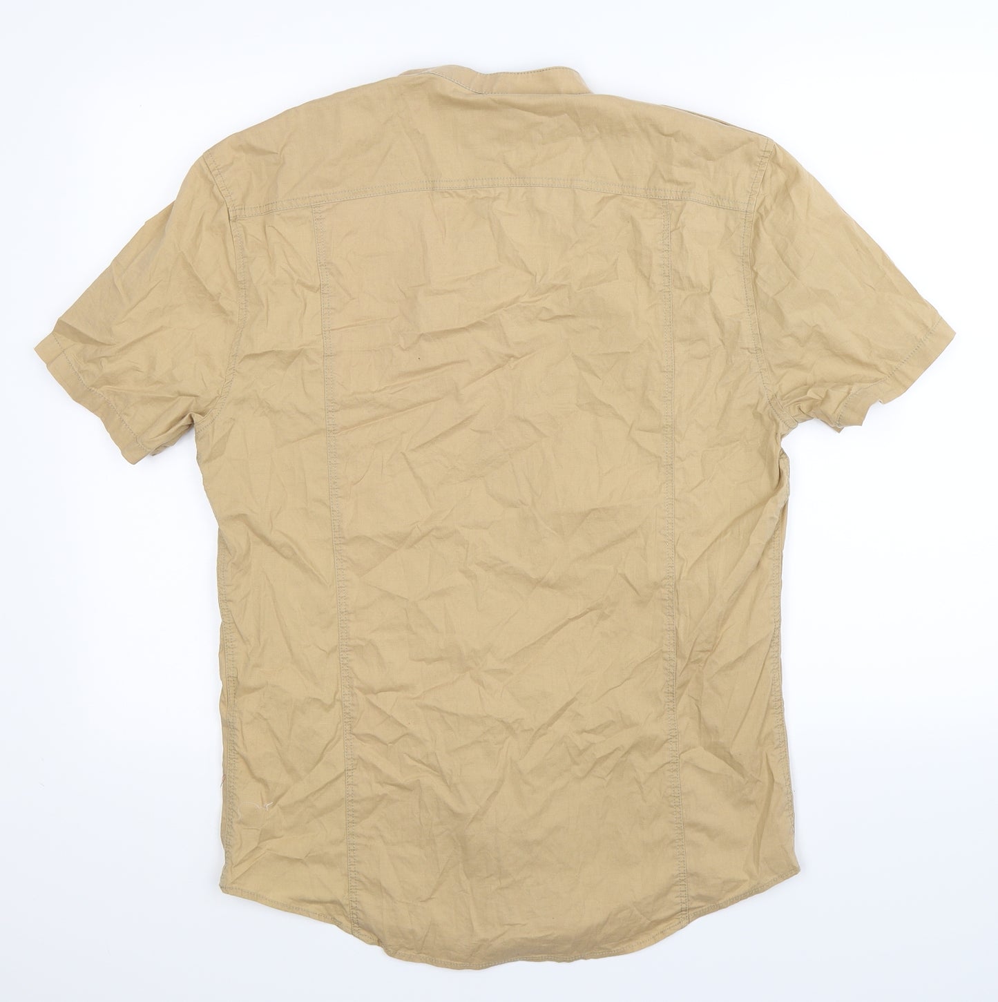 Zara Mens Beige    Button-Up Size L