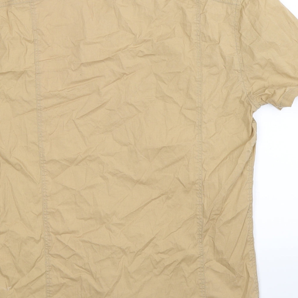 Zara Mens Beige    Button-Up Size L