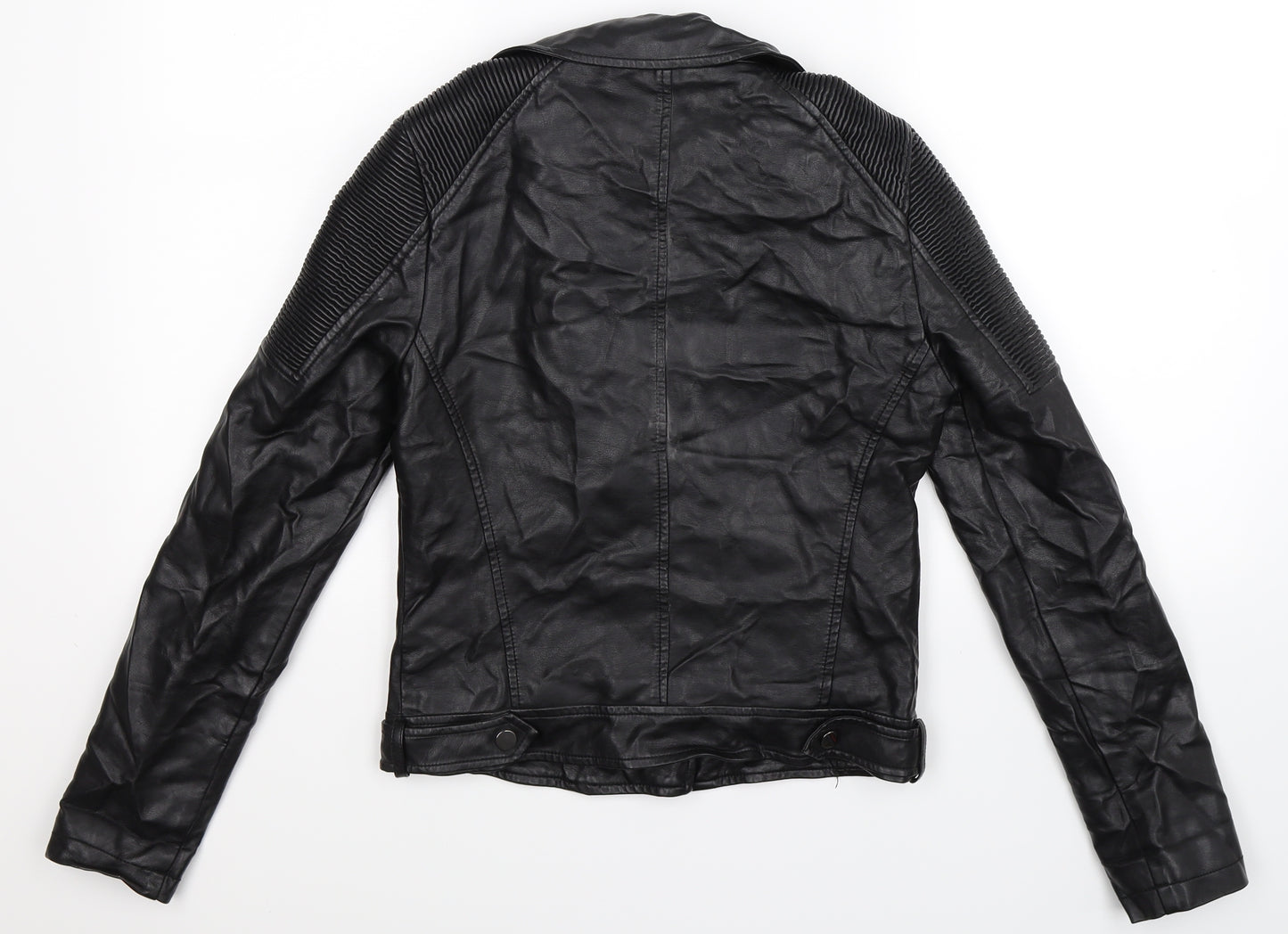 Oasis Womens Black   Jacket  Size XS  - Faux Leather
