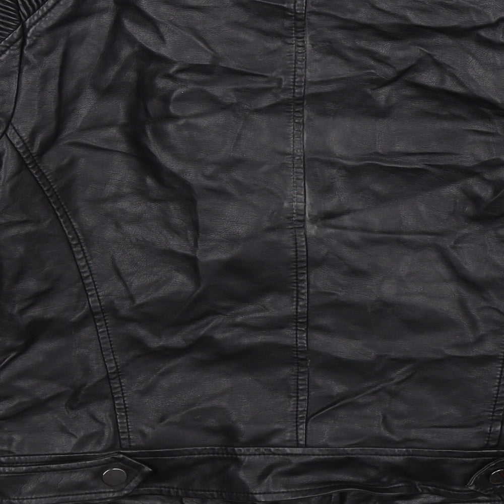 Oasis Womens Black   Jacket  Size XS  - Faux Leather