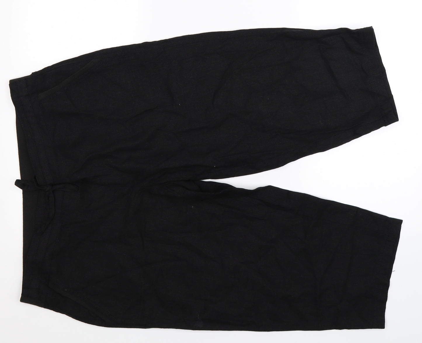 Preworn Womens Black   Cropped Trousers Size 18 L20 in