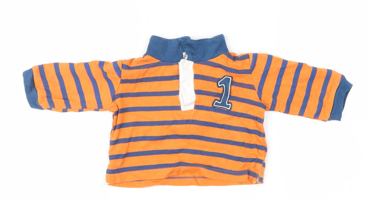 Eddie & Ella  Orange Striped  Basic Button-Up Size 9-12 Months