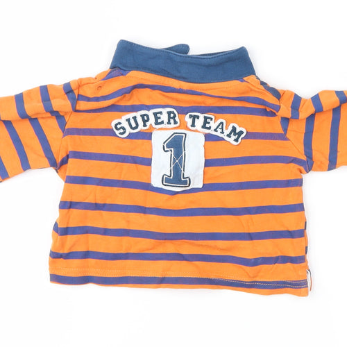 Eddie & Ella  Orange Striped  Basic Button-Up Size 9-12 Months