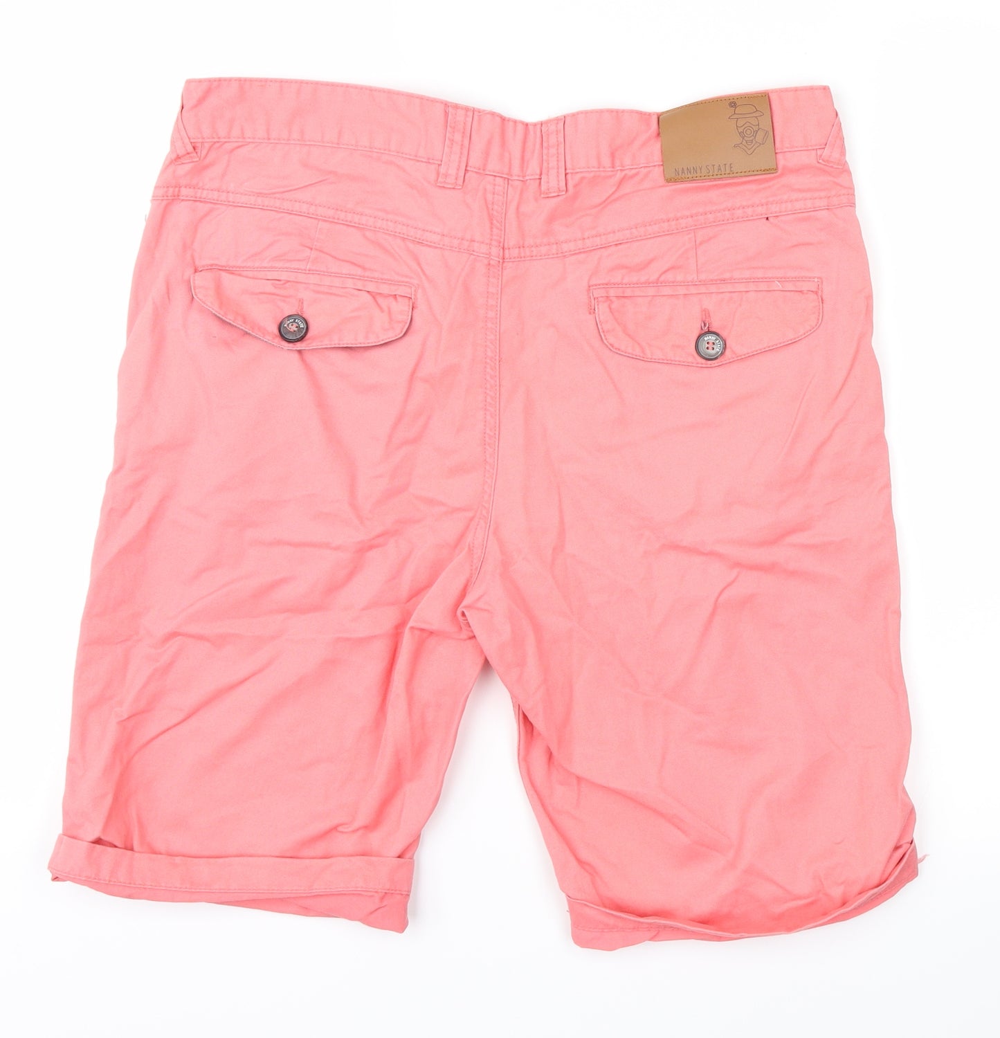 Nanny State Mens Pink   Chino Shorts Size 32 in