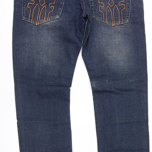 Fenchurch Mens Blue   Straight Jeans Size 32 in L30 in