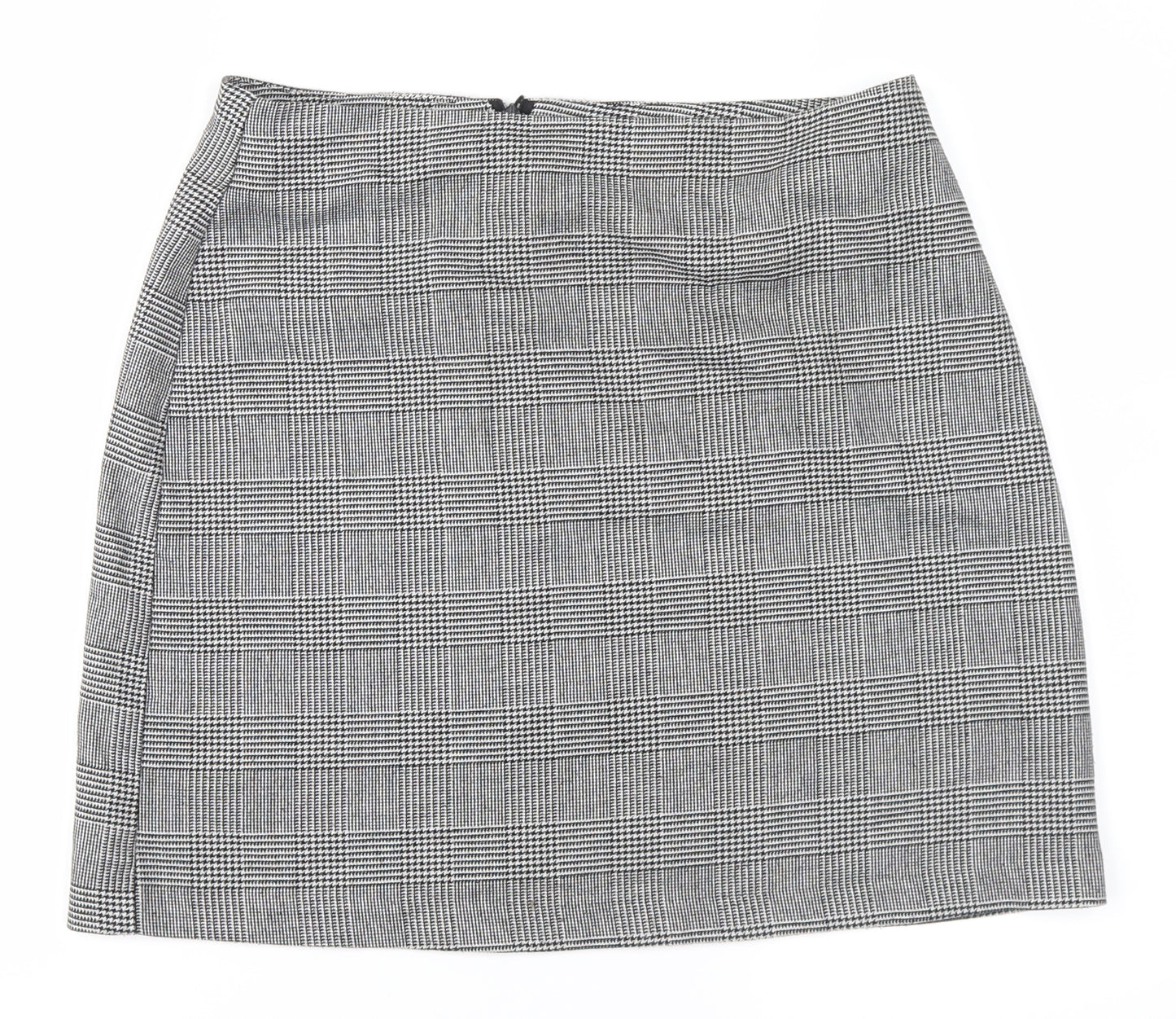 New Look Womens Black Check  Straight & Pencil Skirt Size 10