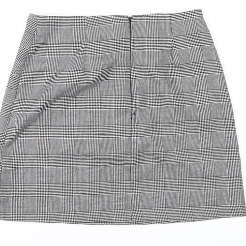 New Look Womens Black Check  Straight & Pencil Skirt Size 10