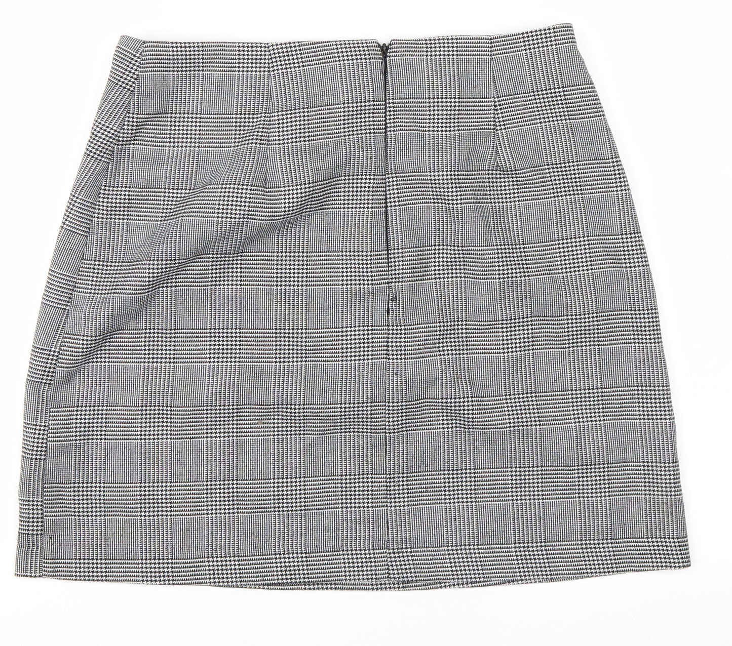 New Look Womens Black Check  Straight & Pencil Skirt Size 10