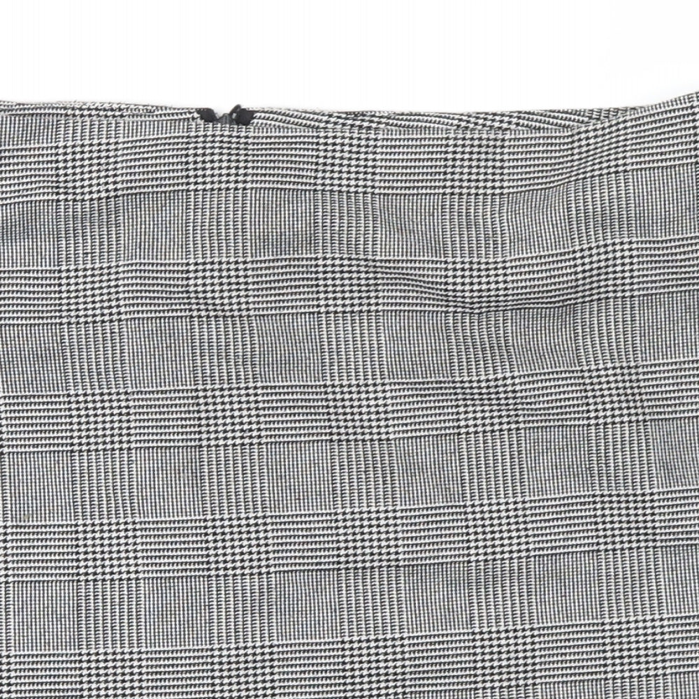 New Look Womens Black Check  Straight & Pencil Skirt Size 10