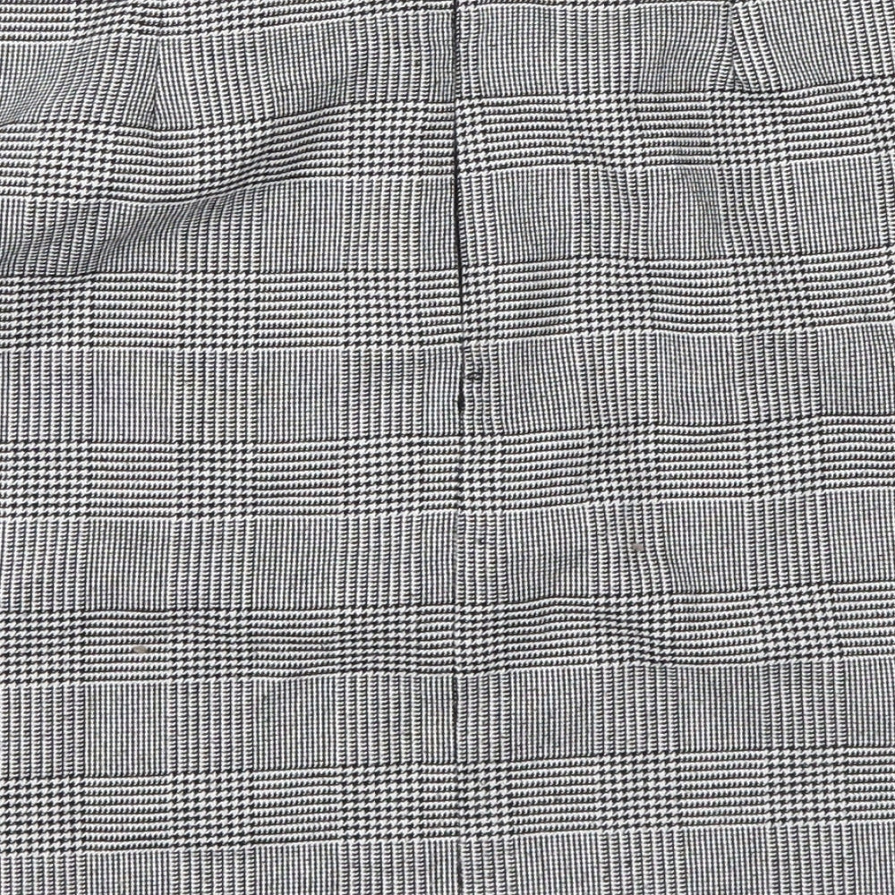 New Look Womens Black Check  Straight & Pencil Skirt Size 10