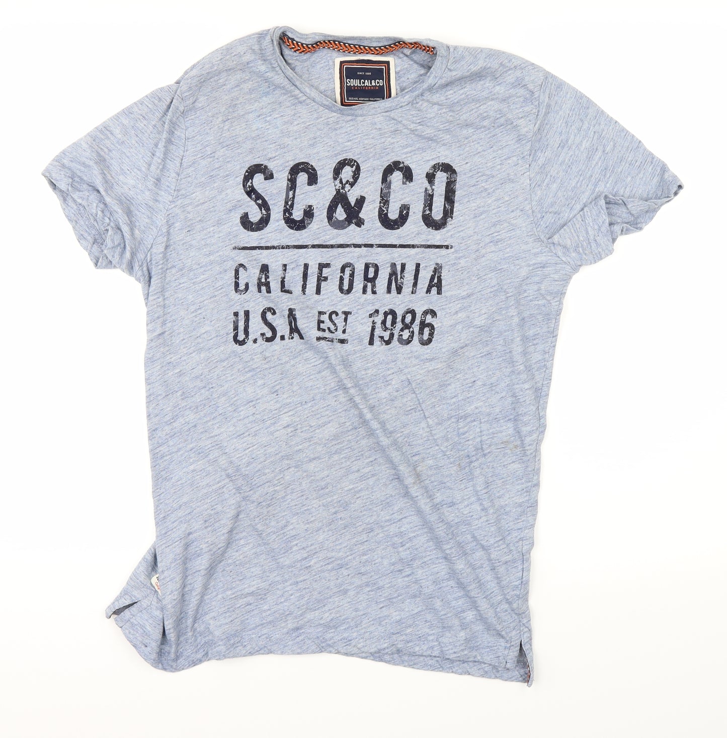 SoulCal&Co Mens Blue    T-Shirt Size L