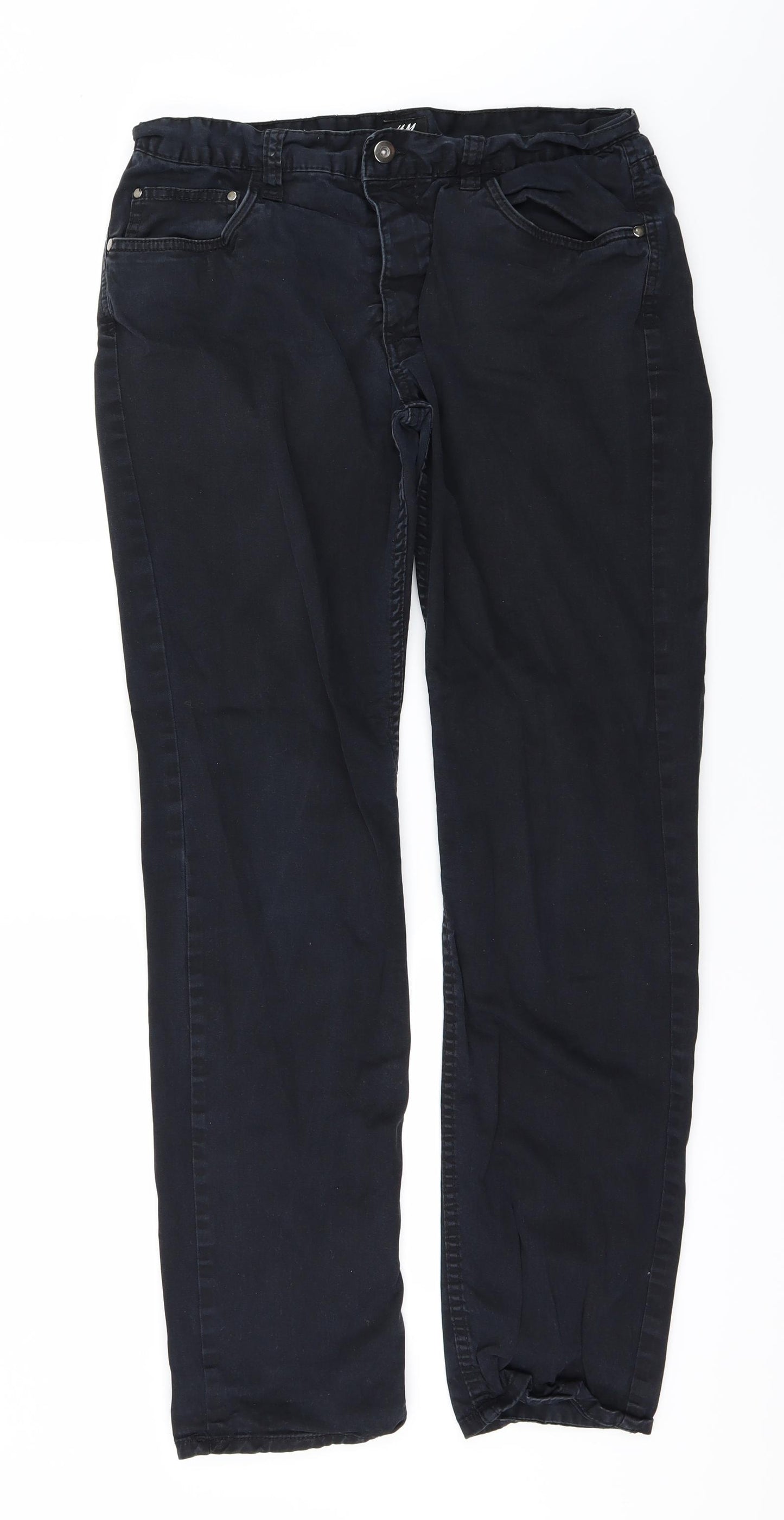 H&M Mens Blue   Straight Jeans Size 32 L30 in