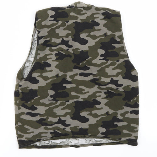 New Look Girls Green Camouflage  Basic T-Shirt Size 14-15 Years