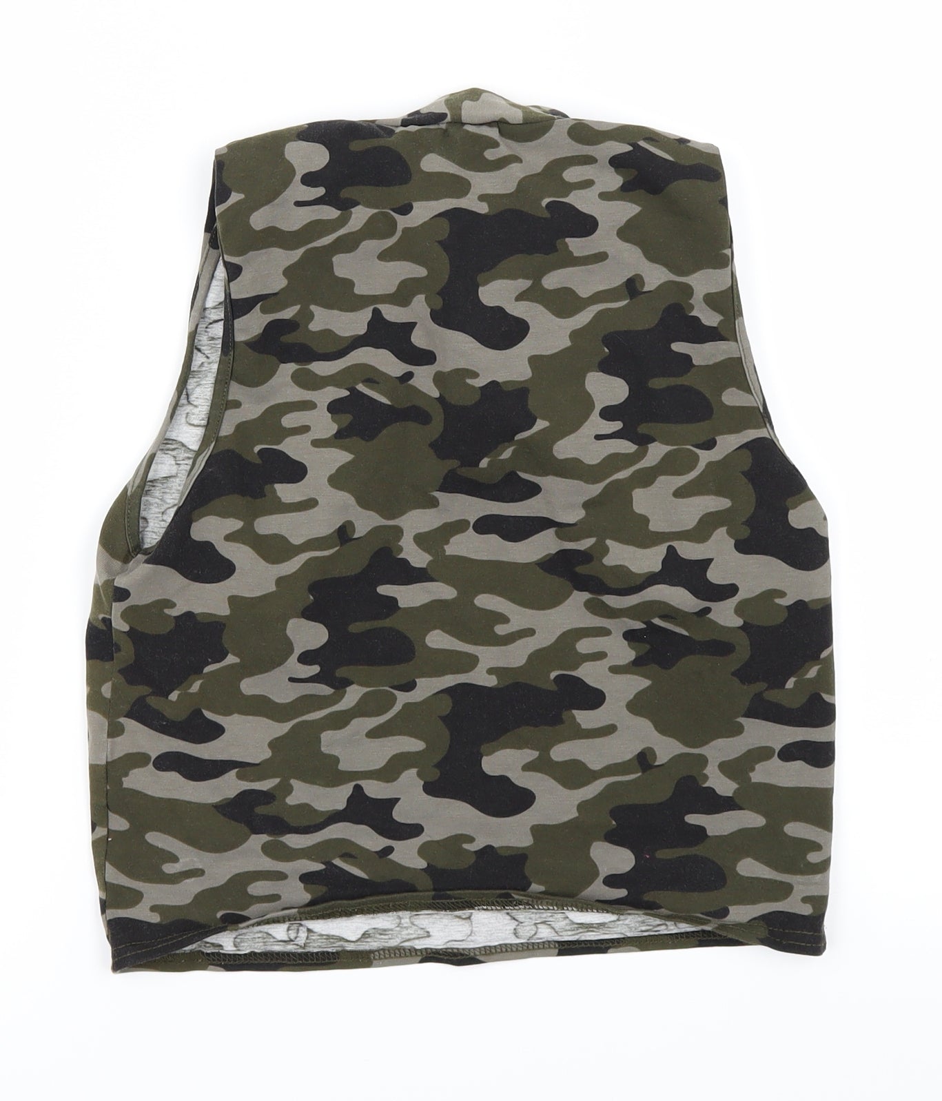 New Look Girls Green Camouflage  Basic T-Shirt Size 14-15 Years