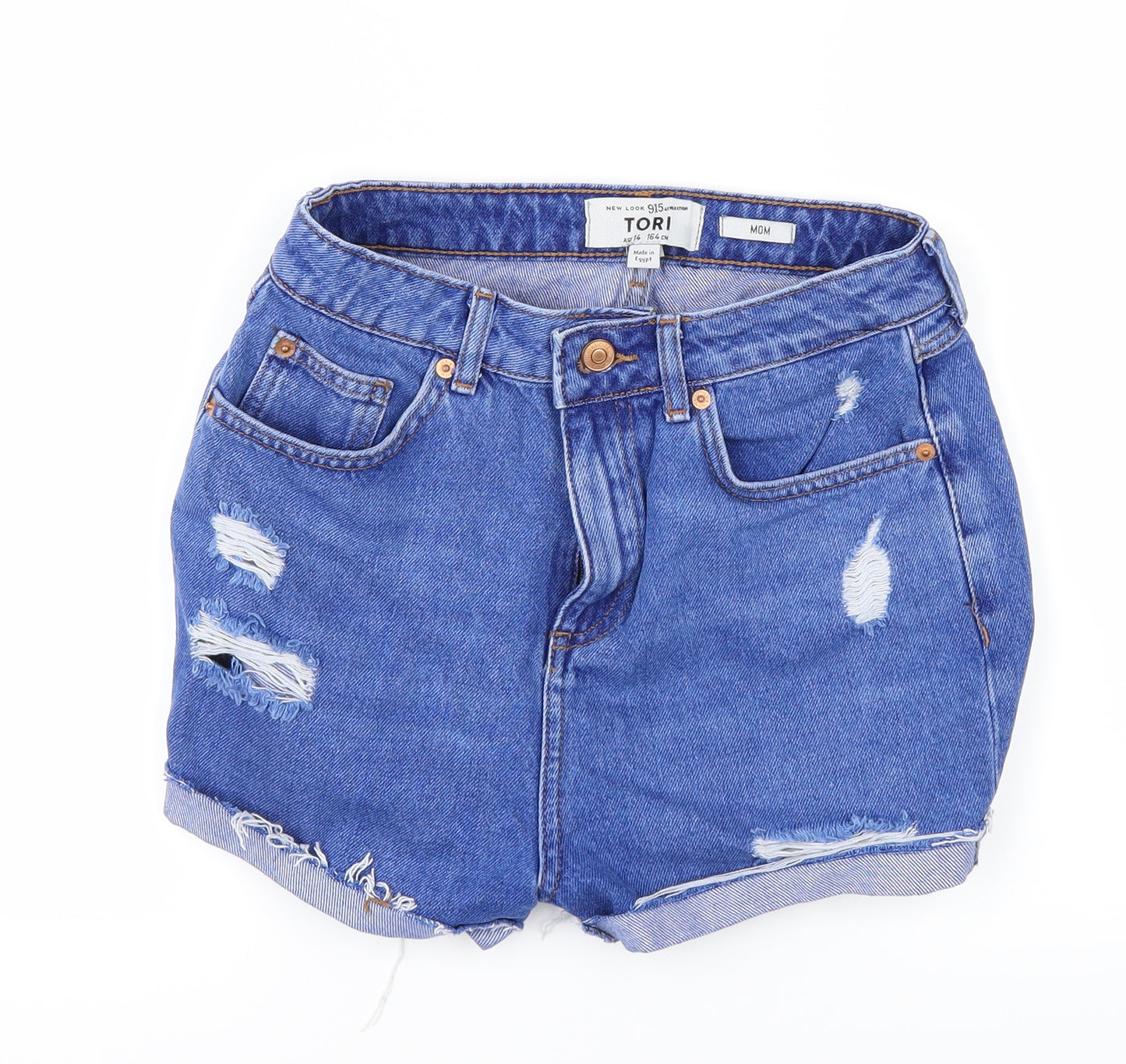 New Look Girls Blue   Cut-Off Shorts Size 14 Years