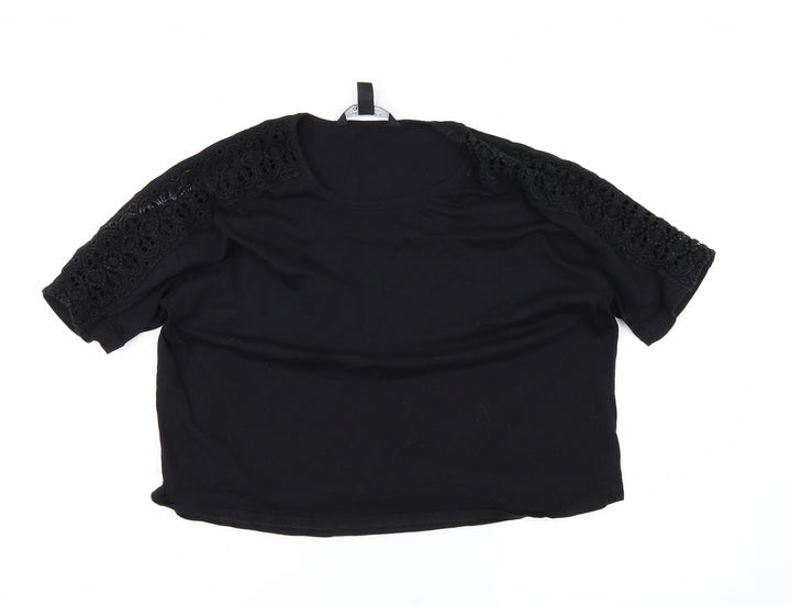 New Look Girls Black Basic T-Shirt Size 12-13 Years