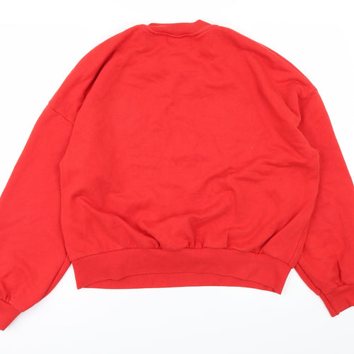 Bershka Womens Red   Pullover Jumper Size S