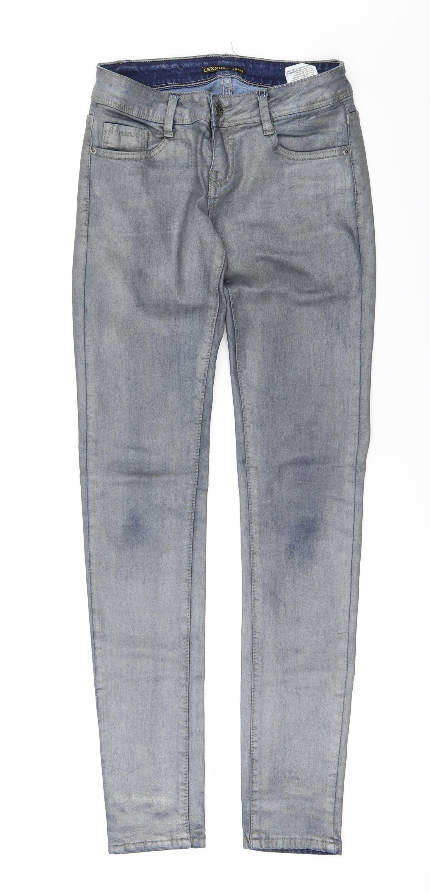 Lexxury Mens Blue   Skinny Jeans Size S L30 in