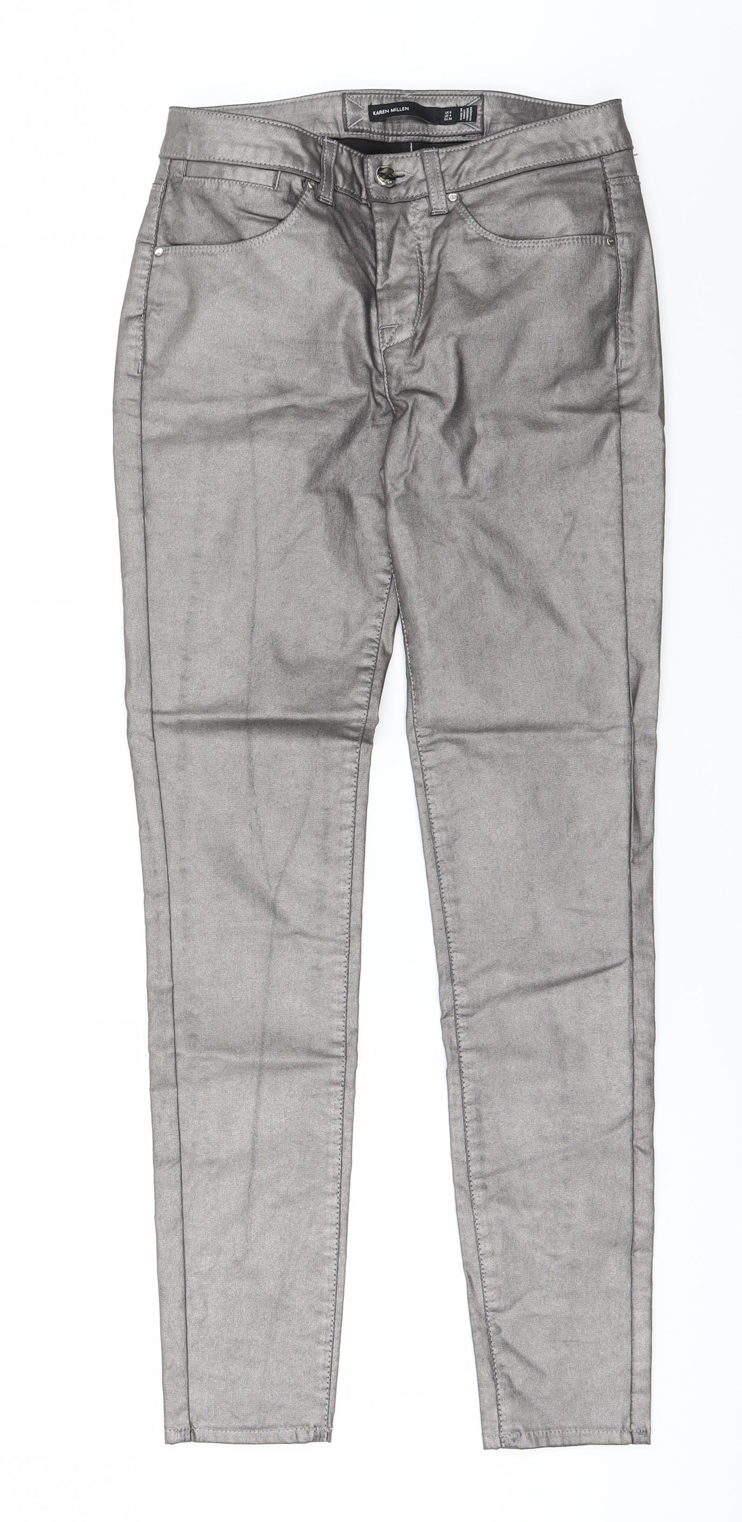 Karen Millen Womens Grey   Skinny Jeans Size 8 L28 in