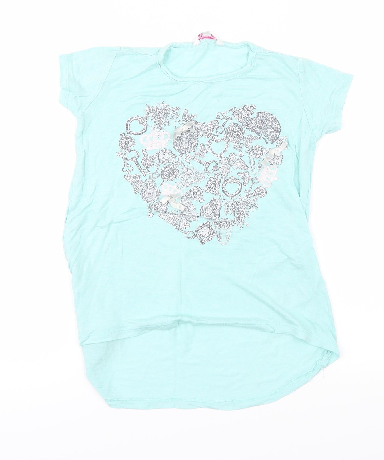 E-vie Girls Blue   Basic T-Shirt Size 7-8 Years