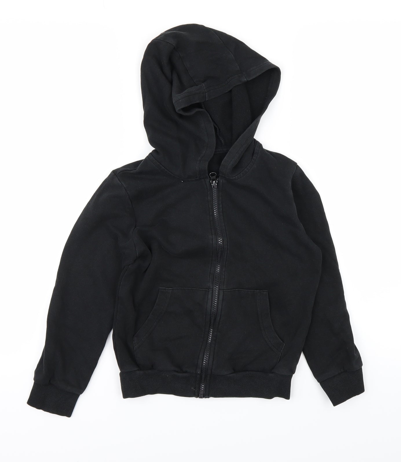 George Boys Black   Full Zip Hoodie Size 6-7 Years