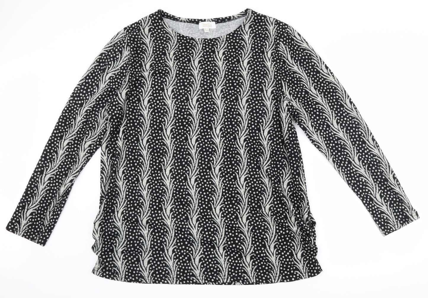Stella Morgan Womens Black Polka Dot  Pullover Jumper Size 14