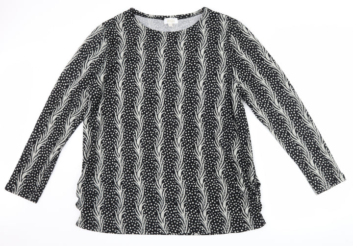 Stella Morgan Womens Black Polka Dot  Pullover Jumper Size 14