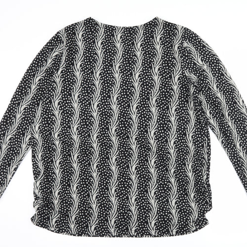 Stella Morgan Womens Black Polka Dot  Pullover Jumper Size 14