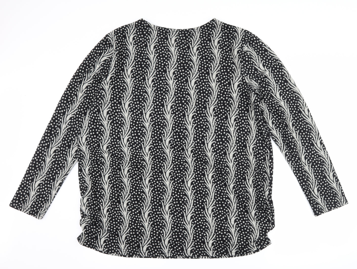 Stella Morgan Womens Black Polka Dot  Pullover Jumper Size 14