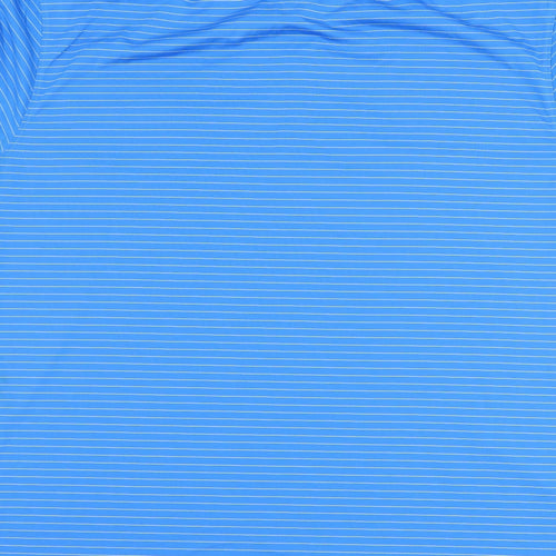 tourney Mens Blue Striped   Polo Size L