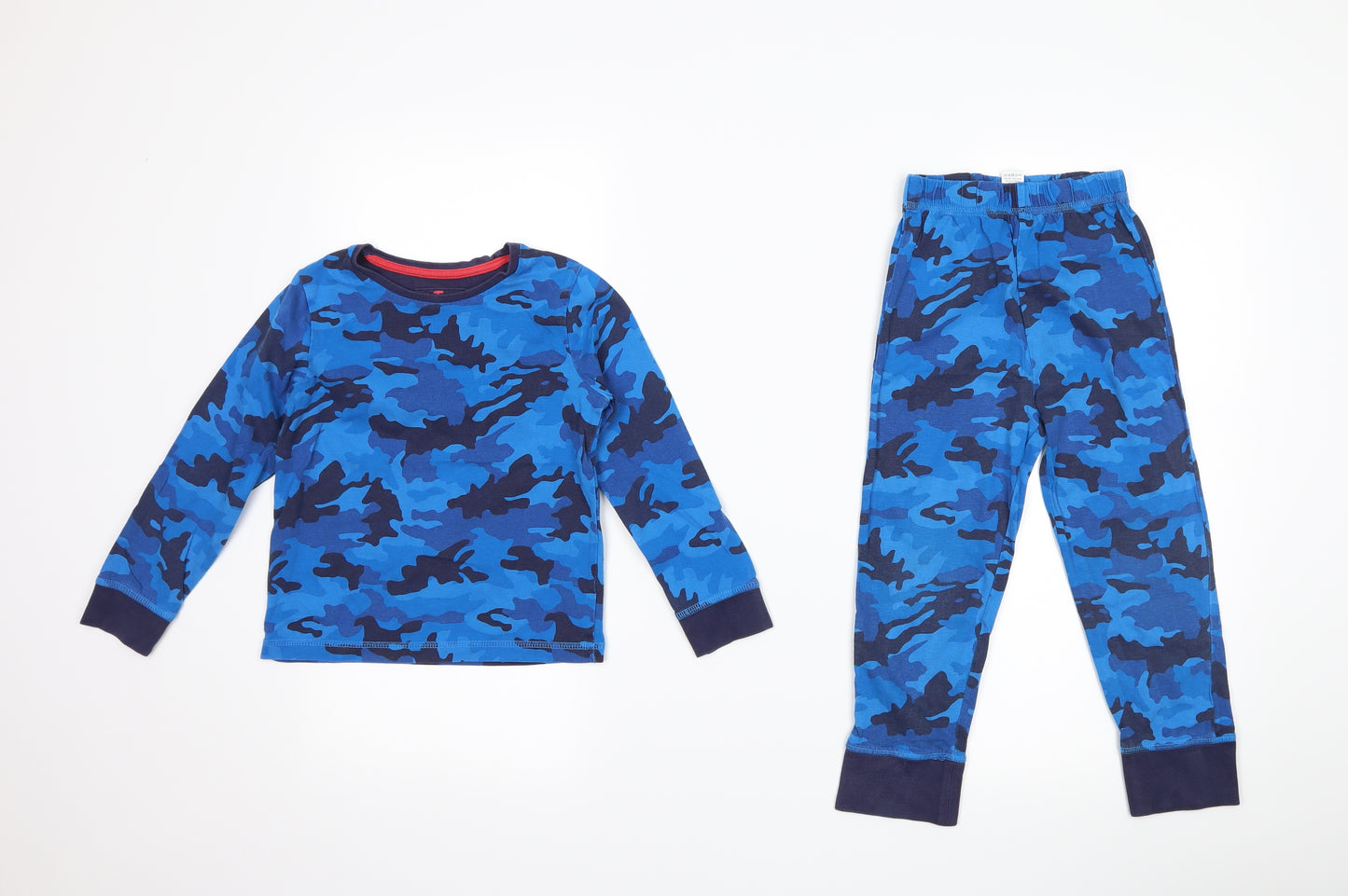 TU Boys Blue Camouflage   Pyjama Set Size 4-5 Years