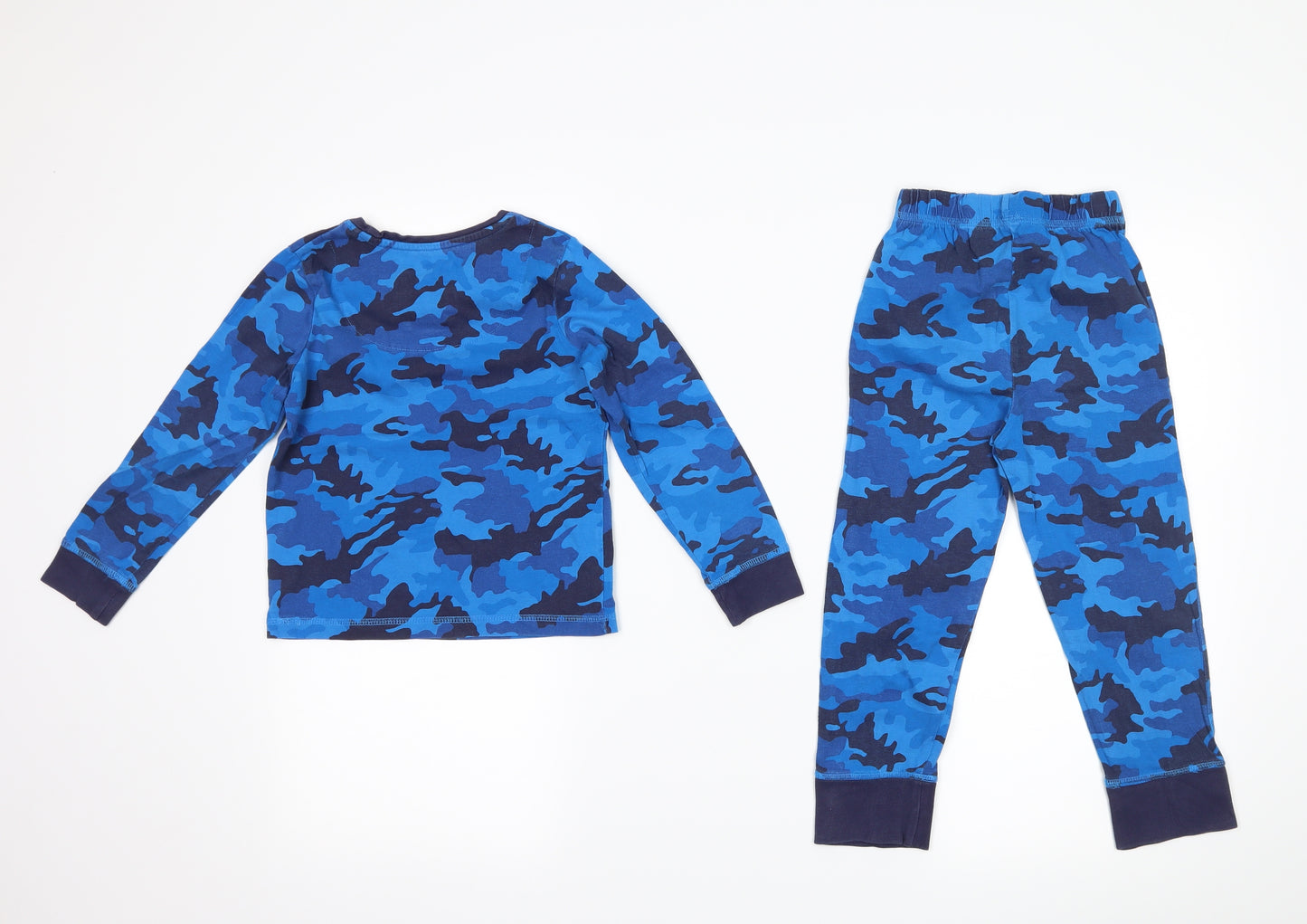 TU Boys Blue Camouflage   Pyjama Set Size 4-5 Years