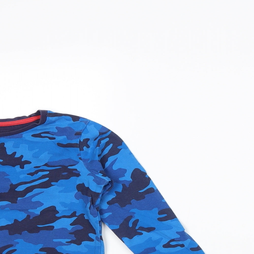 TU Boys Blue Camouflage   Pyjama Set Size 4-5 Years