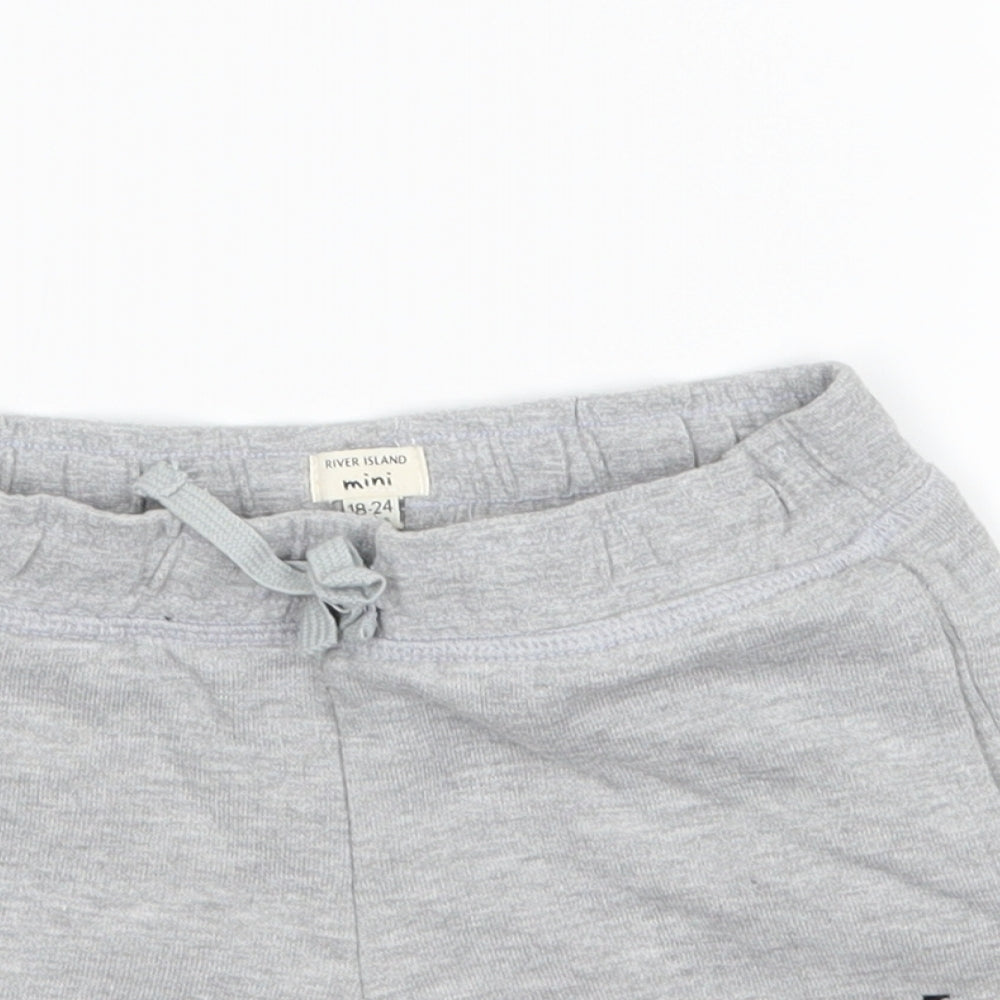 River Island Boys Grey   Jogger Trousers Size 18-24 Months