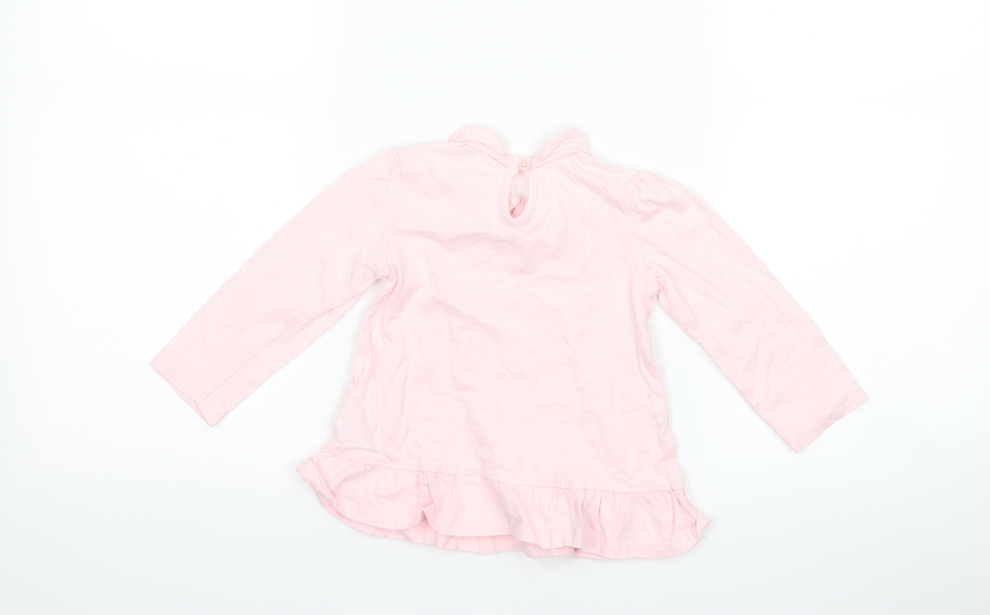 George Girls Pink   Basic T-Shirt Size 9-12 Months  - slogan