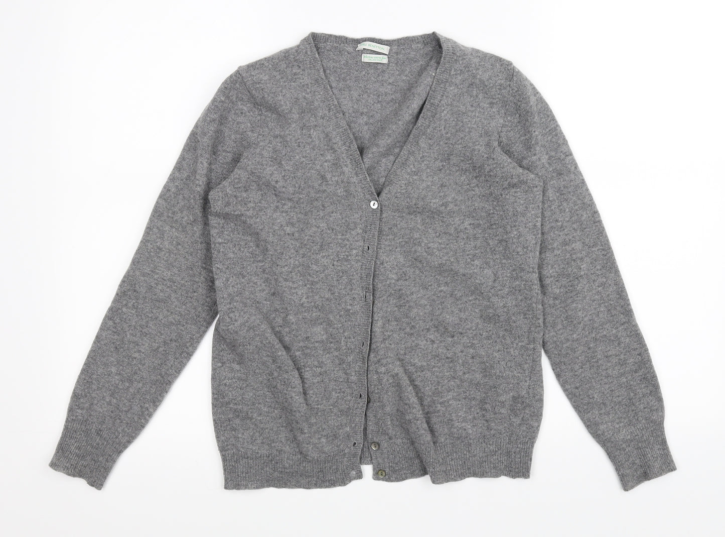Stile Benetton Womens Grey   Cardigan Jumper Size S