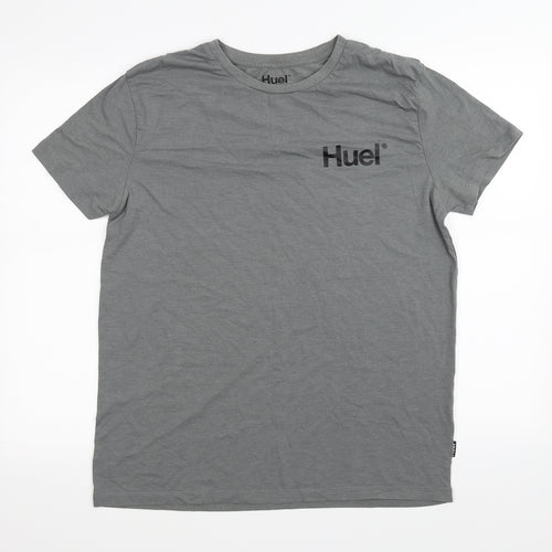 Huel Mens Grey    T-Shirt Size L