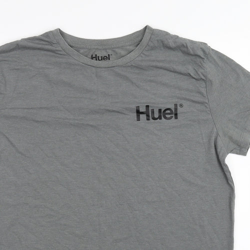 Huel Mens Grey    T-Shirt Size L