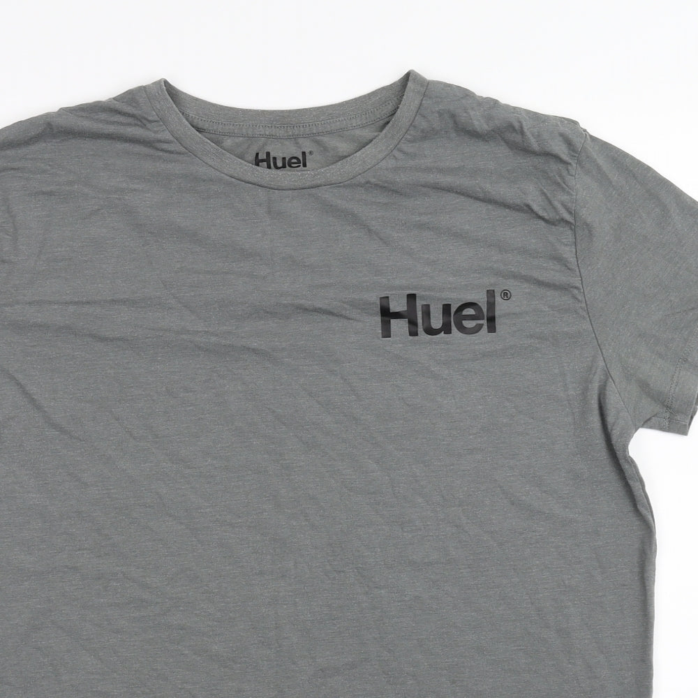 Huel Mens Grey    T-Shirt Size L