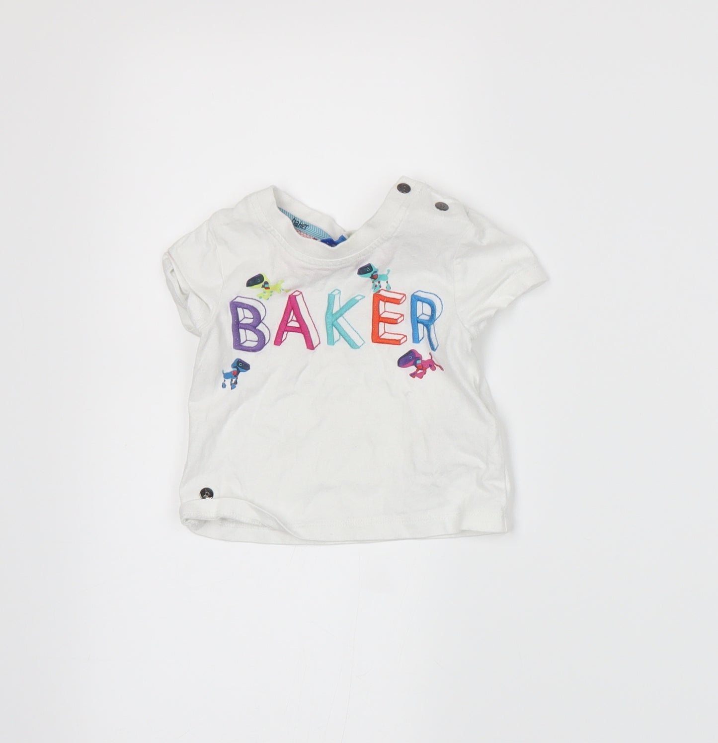 Baker Boys White   Basic T-Shirt Size 3-6 Months