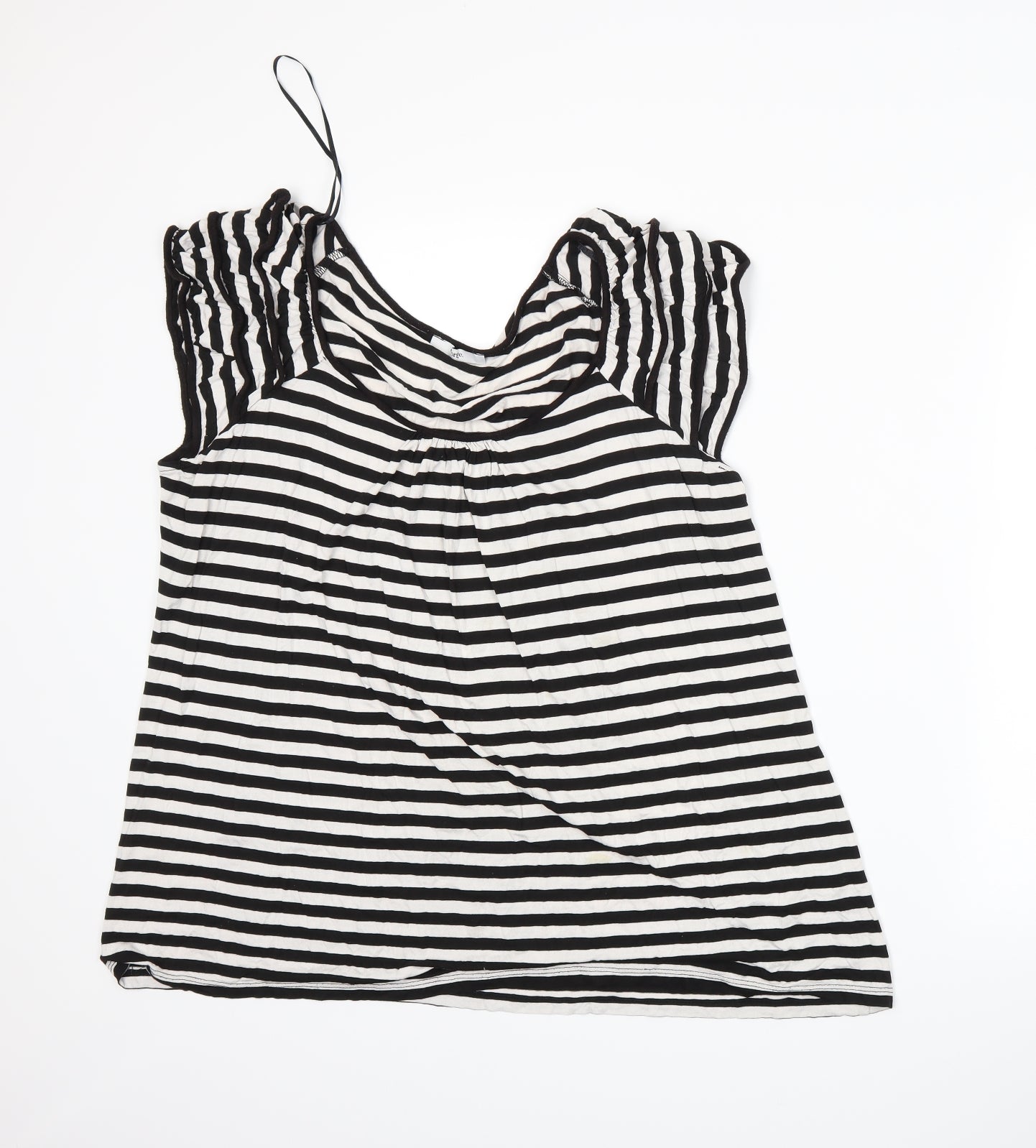 George Womens Black Striped  Basic T-Shirt Size 20