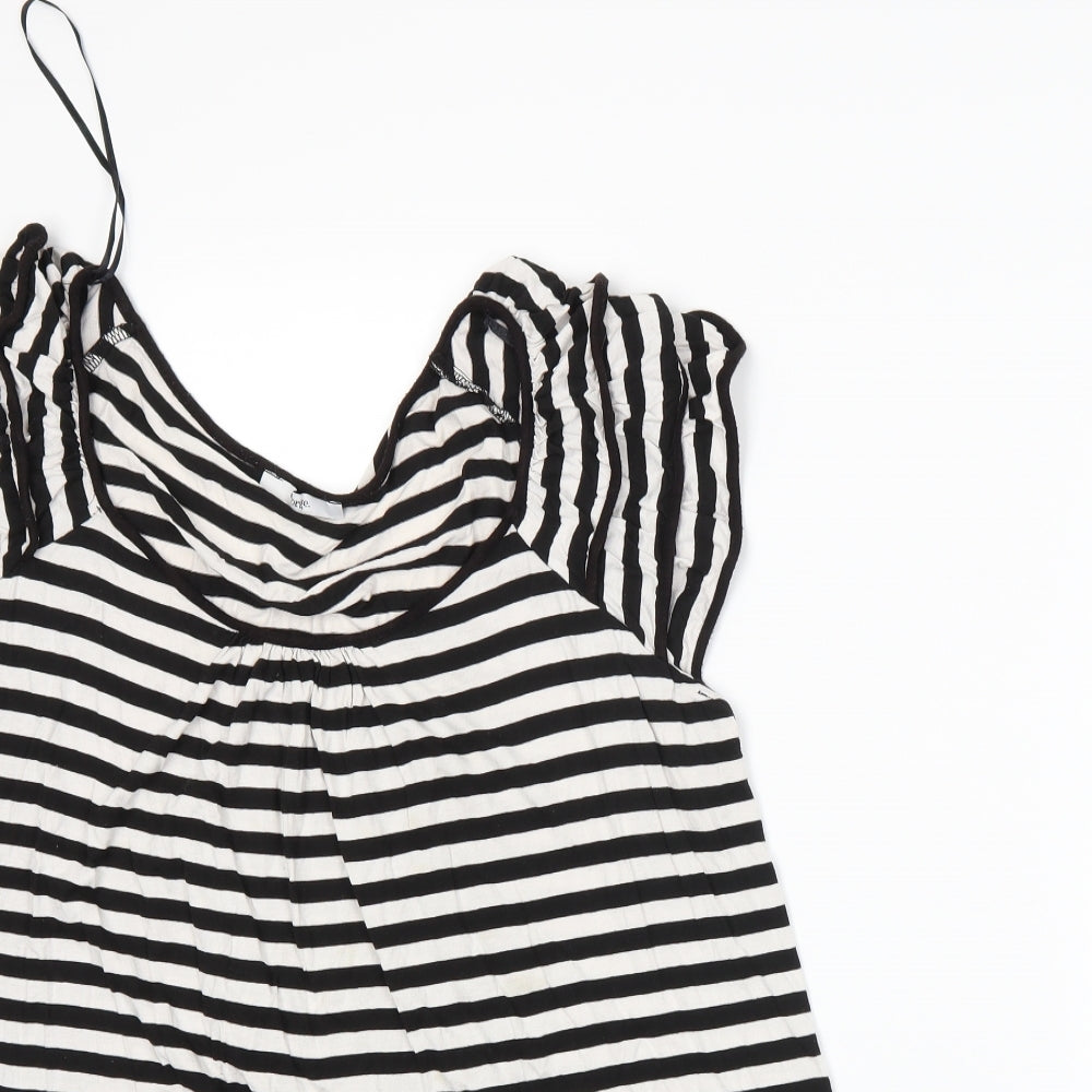 George Womens Black Striped  Basic T-Shirt Size 20